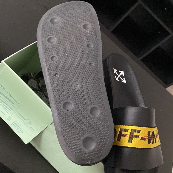 Off-white Virgil Abloh slides leather